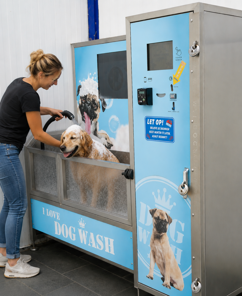 Dogwash - hond wordt gewassen